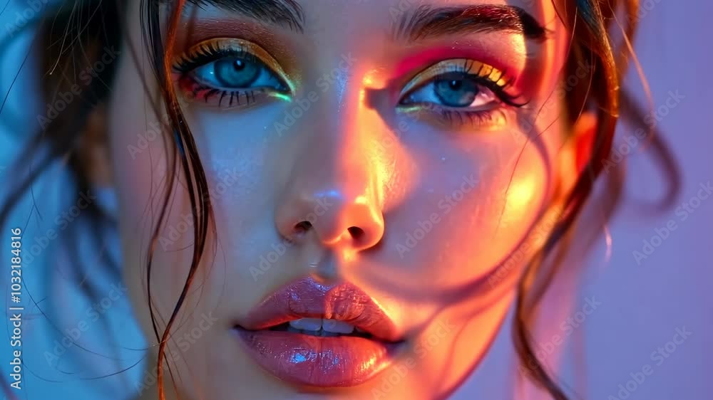 In a vogue portrait, a sensual woman with gorgeous makeup exudes stylish beauty. In a vogue portrait, a sensual woman with gorgeous makeup exudes stylish beauty.