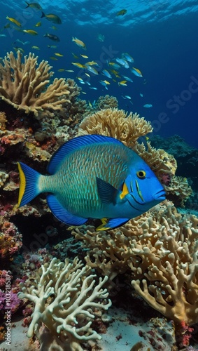 coral reef with fish