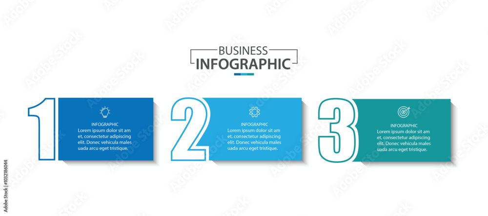 Business infographic design template with 3 options, steps or processes. Business infographic design template with 3 options, steps or processes.