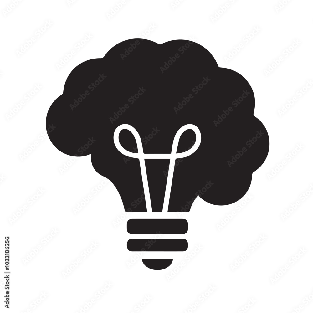 bulb innovation idea line icon. brain icon, Head with bulb vector icon. Black illustration isolated on white background for graphic and web design. bulb innovation idea line icon. brain icon, Head with bulb vector icon. Black illustration isolated on white background for graphic and web design.