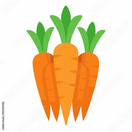 carrots isolated on white