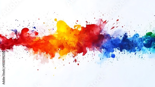 Vibrant Watercolor Splash Creating Dynamic Abstract Colors in Stunning Textured Background Image