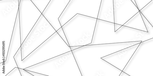 Abstract background with liens and triangles shape on white background. White and grey geometric overlapping rectangle pattern Geometric background soft shadows as patten ..White polygon textured .	
