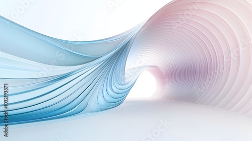 Fototapeta Naklejka Na Ścianę i Meble -  Abstract Visualization of Wind Tunnel Airflow with Curving Lines and Arrows
