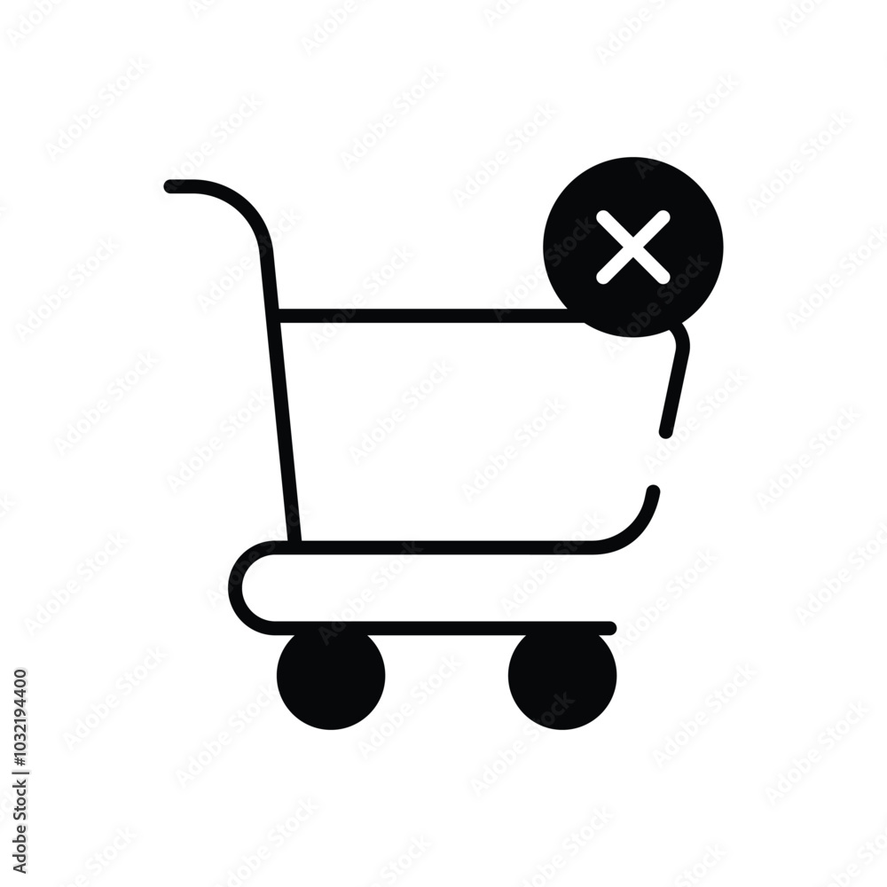 Empty Shopping Cart vector icon Empty Shopping Cart vector icon