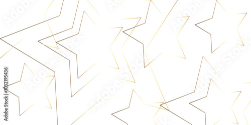 Stars pattern isolated on white background. 3D rendering .beautiful abstract star background in new modern style golden and color