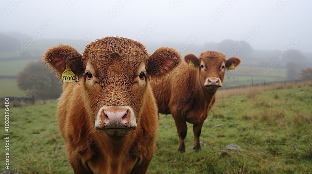 Two Cows in a Misty Field Two Cows in a Misty Field