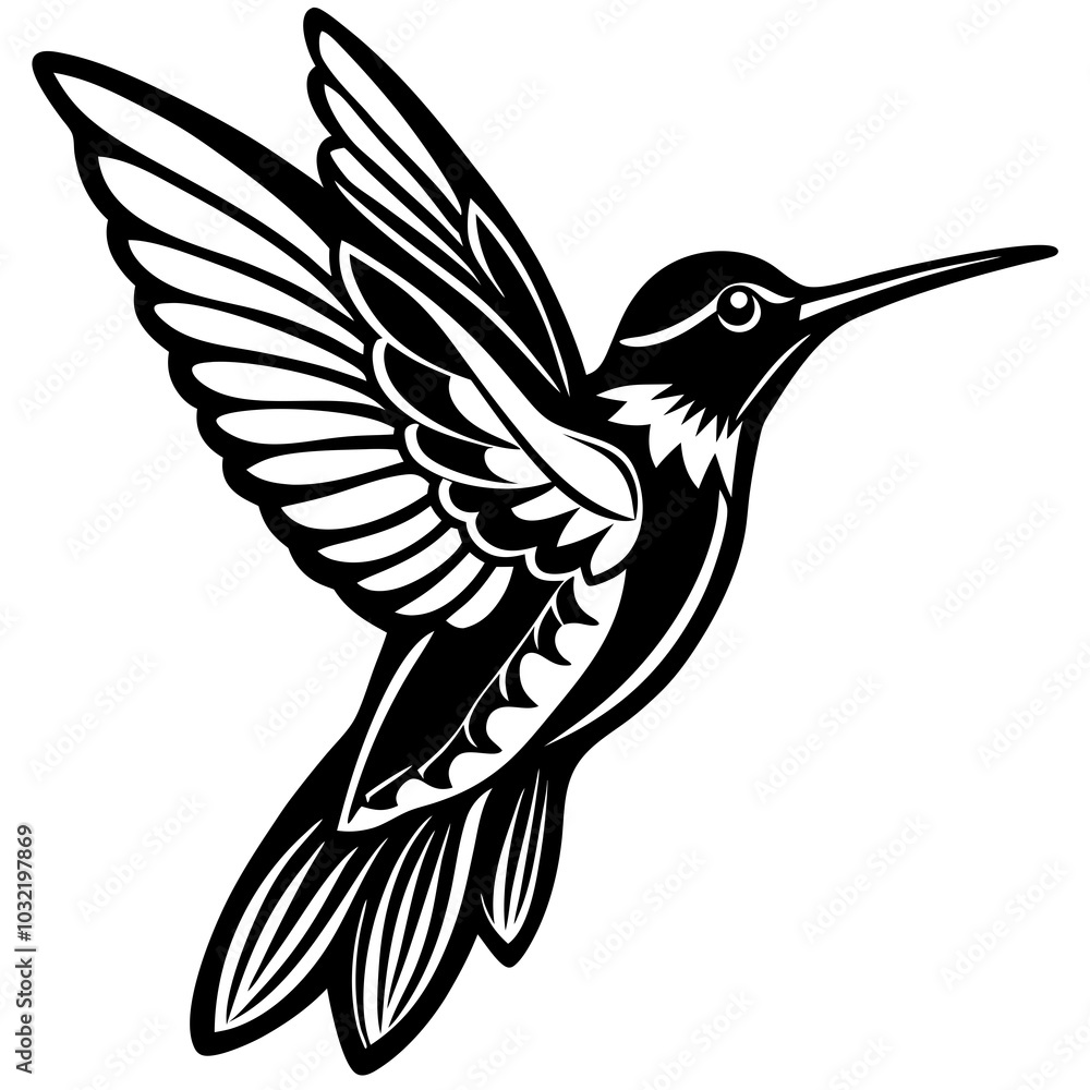 Fototapeta premium hummingbird on a white background