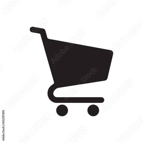 shop icon, Shopping cart icon. Trolley symbol. Cart icon . Outline shopping cart. Linear trolley symbol. Stock vector illustration