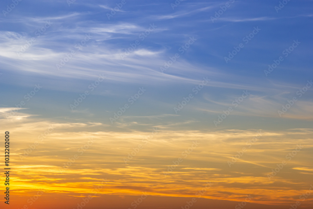 Horizon panorama and dramatic twilight sky and cloud sunset background. Natural sky background texture, beautiful color. Dark clouds, big storm and rain. Weather and nature concept Horizon panorama and dramatic twilight sky and cloud sunset background. Natural sky background texture, beautiful color. Dark clouds, big storm and rain. Weather and nature concept