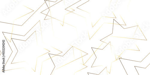 Stars pattern isolated on white background. 3D rendering .beautiful abstract star background in new modern style golden and color