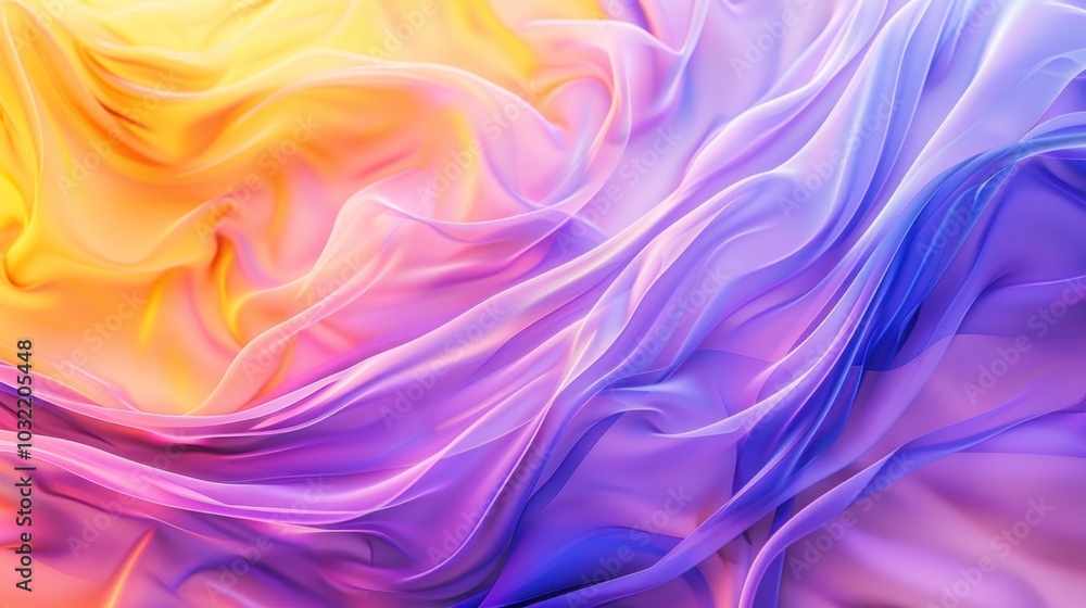 Abstract Draped Fabric in Vibrant Colors Abstract Draped Fabric in Vibrant Colors