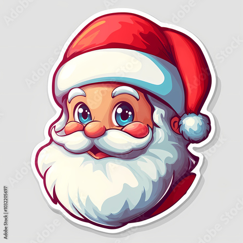 Santa claus sticker vector image