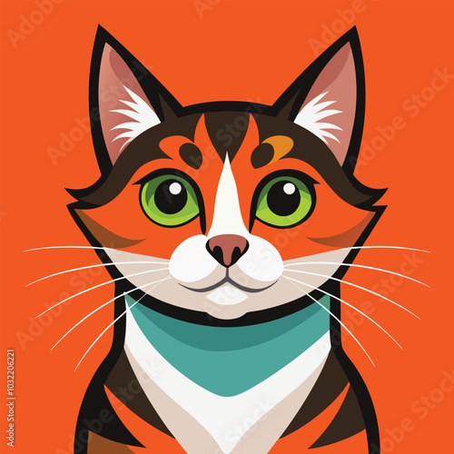 Funny cat cartoon vector illustration