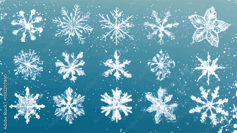 Snowflakes Set, Snow-flakes winter collection, vector illustration Snowflakes Set, Snow-flakes winter collection, vector illustration
