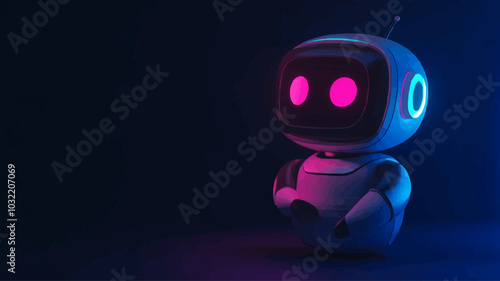 pop-up notification designed as a friendly robot delivering a helpful tip