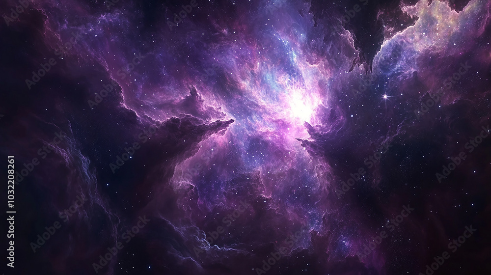 Cosmic background with stars and galaxies vast and Cosmic background with stars and galaxies vast and