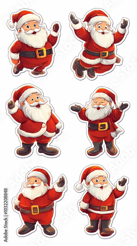 Santa claus sticker vector image