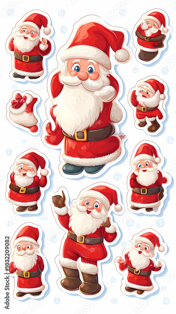 Santa claus sticker vector image Santa claus sticker vector image