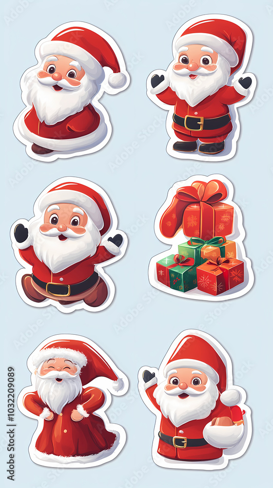 Santa claus sticker vector image Santa claus sticker vector image