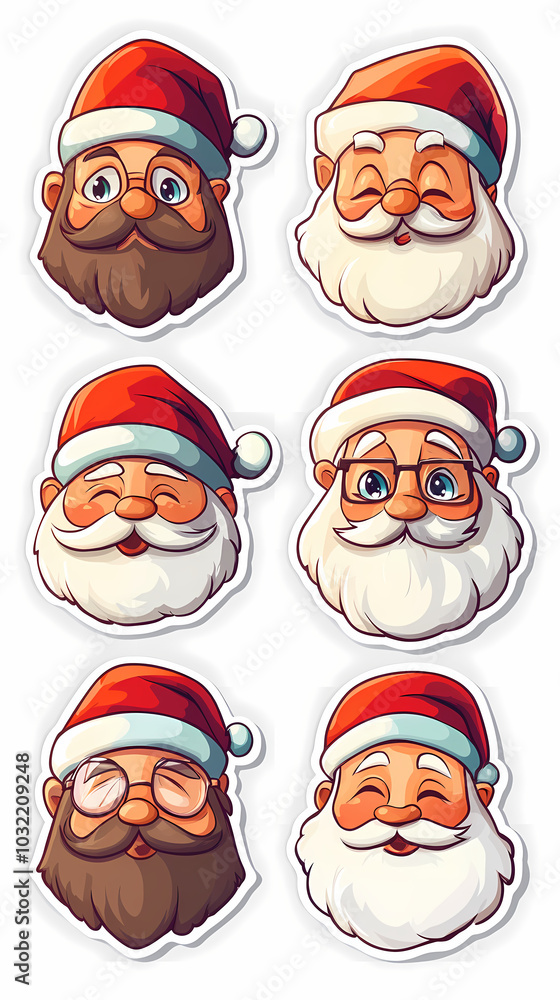 Santa claus sticker vector image Santa claus sticker vector image
