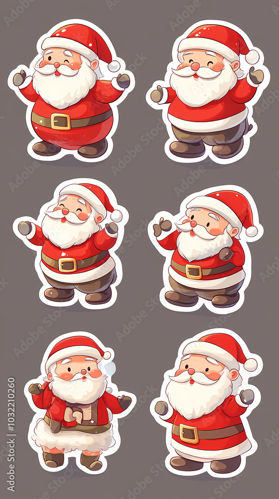 Santa claus sticker vector image Santa claus sticker vector image