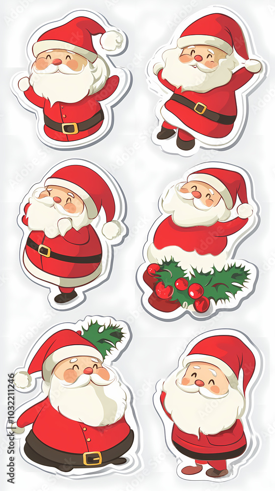 Santa claus sticker vector image