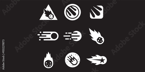 Set collection of Comet meteor logo vector icon illustration design