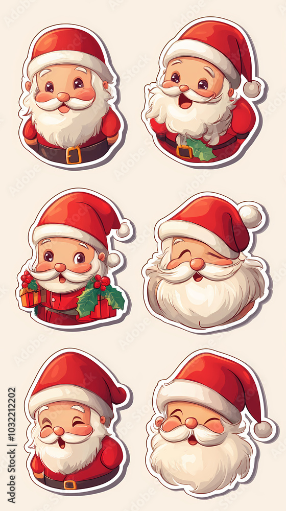Santa claus sticker vector image Santa claus sticker vector image