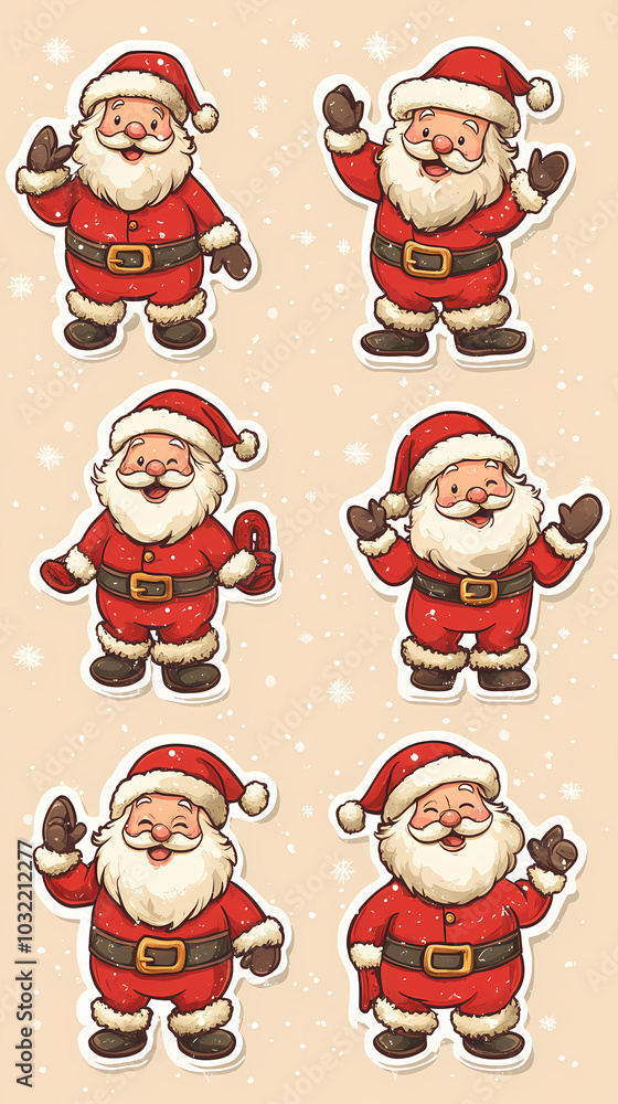 Santa claus sticker vector image Santa claus sticker vector image