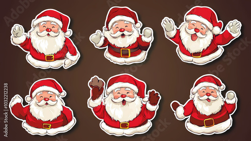 Santa claus sticker vector image