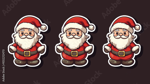 Santa claus sticker vector image