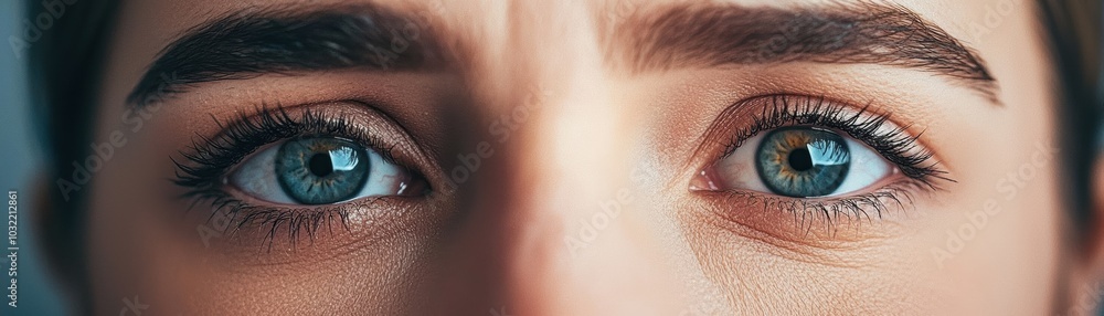 Close-up of a captivating person with vibrant blue eyes, showcasing detailed eyelashes and natural beauty. Perfect for portrait or beauty concepts. Close-up of a captivating person with vibrant blue eyes, showcasing detailed eyelashes and natural beauty. Perfect for portrait or beauty concepts.