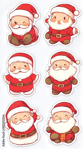 Santa claus sticker vector image