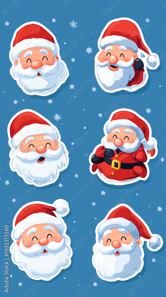 Santa claus sticker vector image Santa claus sticker vector image