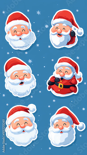 Santa claus sticker vector image