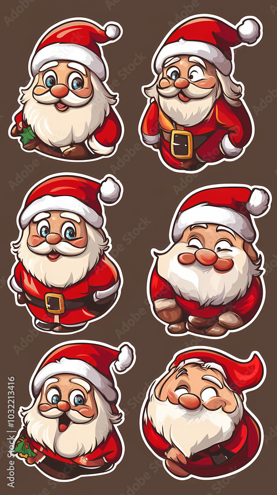 Santa claus sticker vector image Santa claus sticker vector image