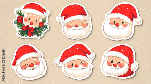 Santa claus sticker vector image