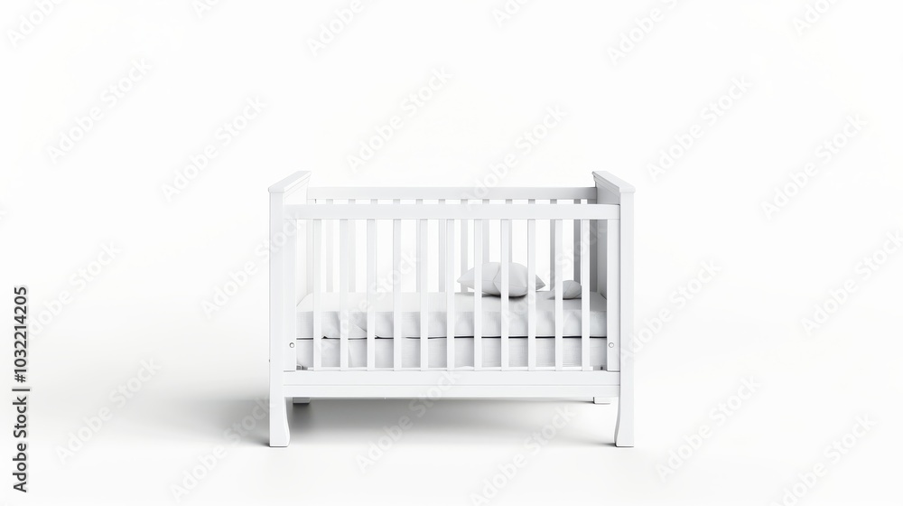 Stylish Crib Isolated on White Background for Modern Nursery Designs Stylish Crib Isolated on White Background for Modern Nursery Designs