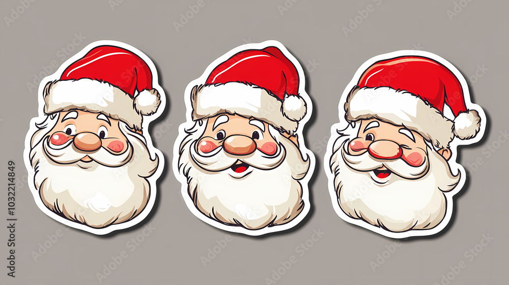 Santa claus sticker vector image