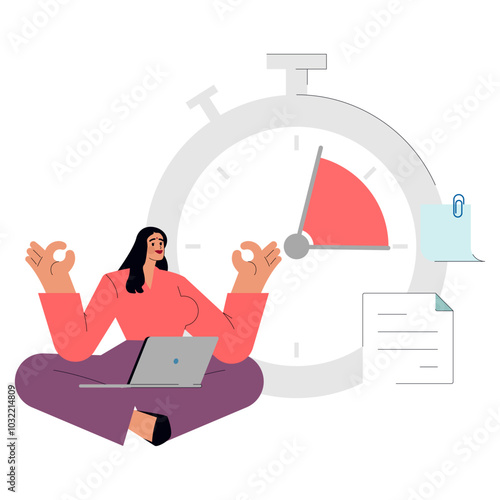 Diversity Businesswoman. Flat Vector Illustration