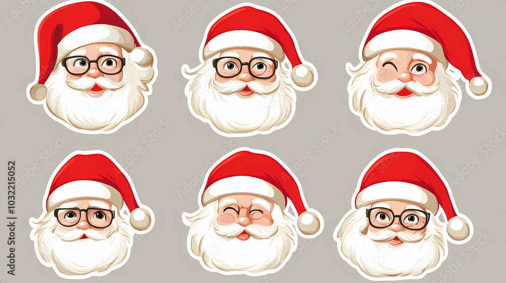 Santa claus sticker vector image Santa claus sticker vector image