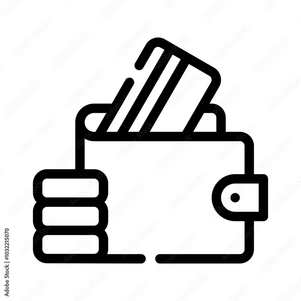 Icon Coins With Style Outline Icon Coins With Style Outline