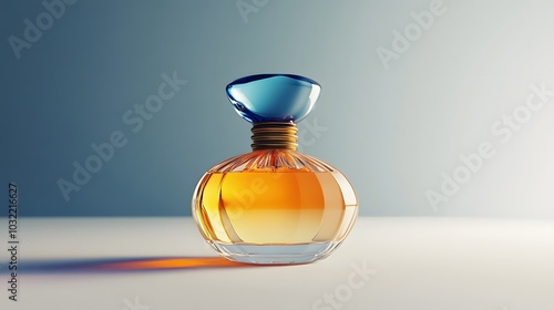 beautiful detail of fragrant perfume bottle, with generative ai