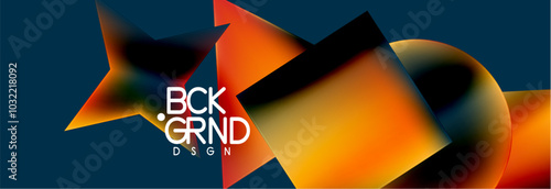 Fluid color geometric shapes abstract background. Vector Illustration For Wallpaper, Banner, Background, Card, Book Illustration, landing page