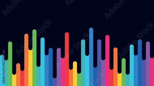 colorful abstraction of liquid rainbow spots, LGBT colors on black background in the form of bright colored dripping drops, colored pencils and paints, thick strokes of paint