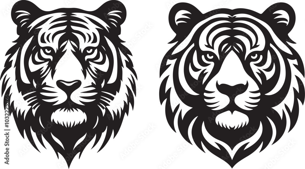 Tiger head vector Iconic Illustration. Artistic Tiger Head Vector art. Tiger head vector Iconic Illustration. Artistic Tiger Head Vector art.