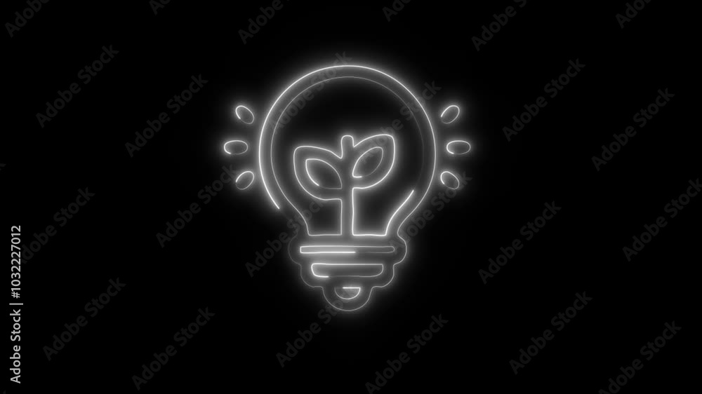 Glowing Creativity Icon in HD Video Neon Animation – Idea and Imagination Symbol on Black Background Glowing Creativity Icon in HD Video Neon Animation – Idea and Imagination Symbol on Black Background