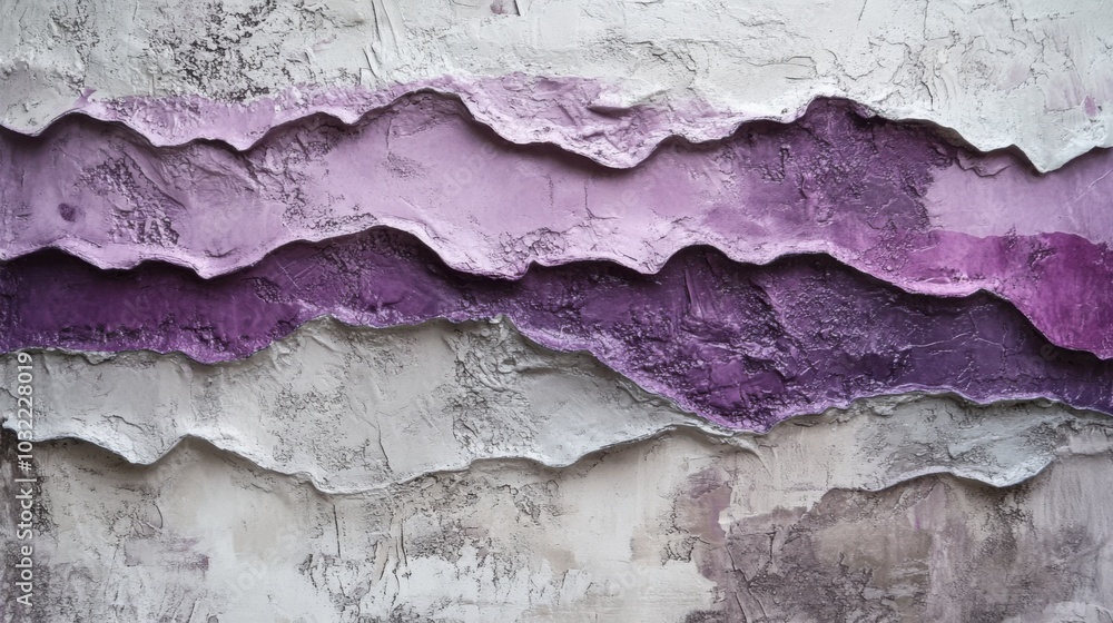An abstract textured wall featuring bold plum purple and light gray modeling clay, creating an artistic and contemporary vibe with a tactile feel. An abstract textured wall featuring bold plum purple and light gray modeling clay, creating an artistic and contemporary vibe with a tactile feel.