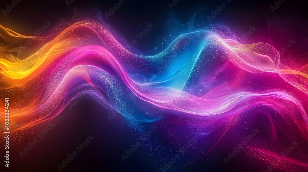 Abstract colorful waves with a vibrant glow, perfect for a modern and dynamic background. Abstract colorful waves with a vibrant glow, perfect for a modern and dynamic background.